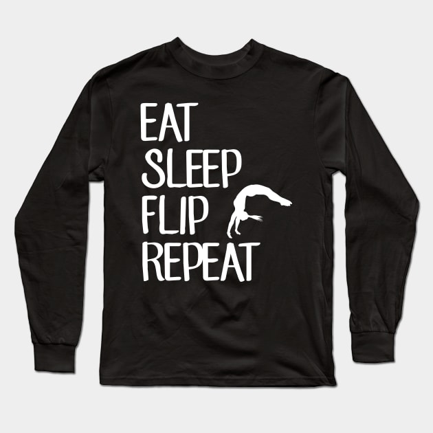 Eat sleep flip repeat Long Sleeve T-Shirt by captainmood